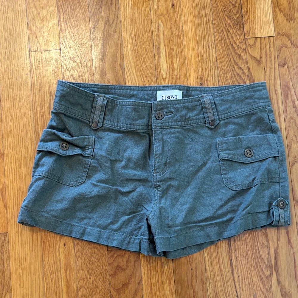 Ci Sono Women's Olive Cargo Shorts Size Medium
